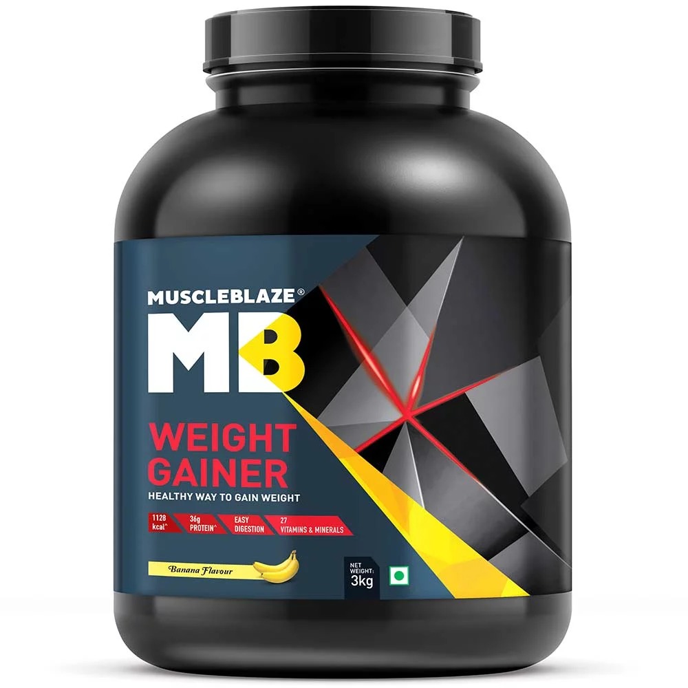 Muscleblaze Weight Gainer With Added Digezyme, 6.6 Lb (3kg)banana Ingredients: Maltodextrin