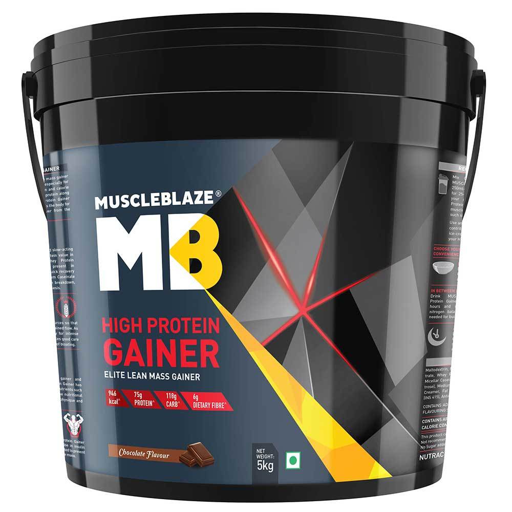 Muscleblaze High Protein Lean Mass Gainer, 11 Lb(5kg) Chocolate Ingredients: Maltodextrin