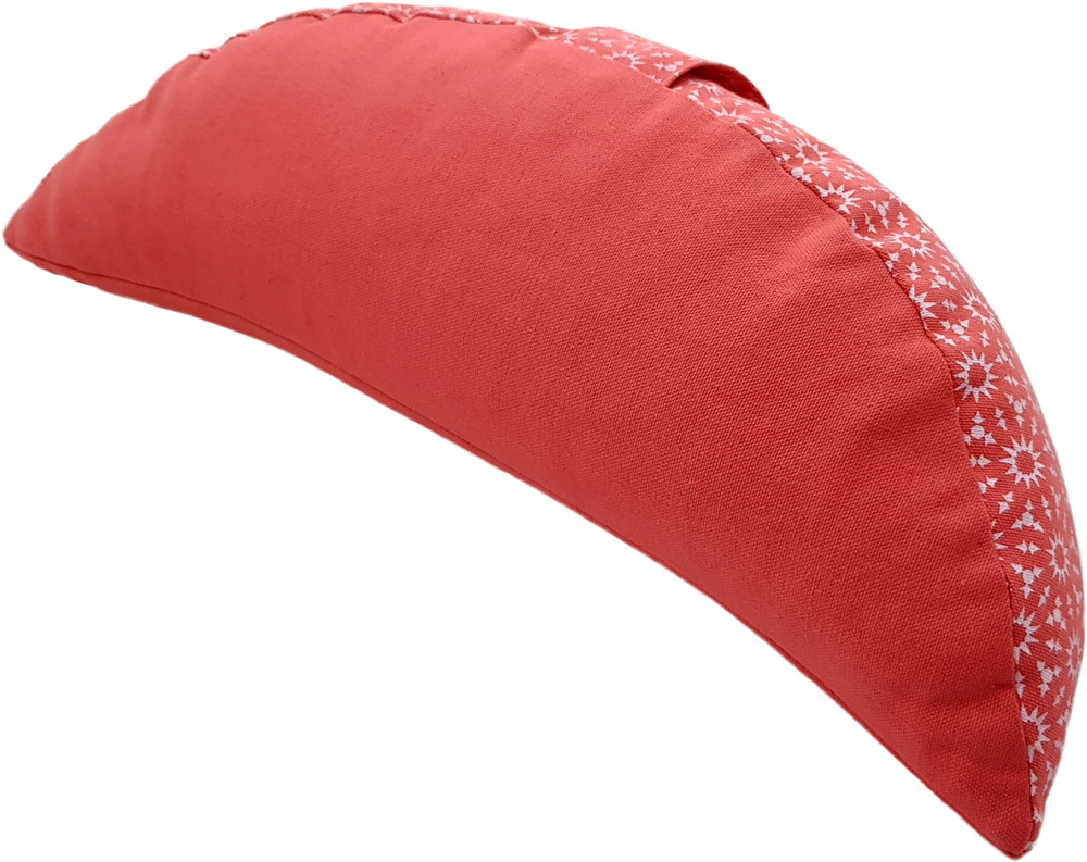 Red Indian Made Crescent Cushion