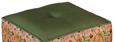 Handmade Accent Designer Upholstered Pouffe