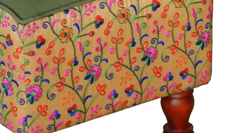 Handmade Accent Designer Upholstered Pouffe