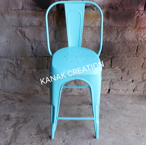 हाई बैक के साथ हस्तनिर्मित टॉलिक्स बार स्टूल