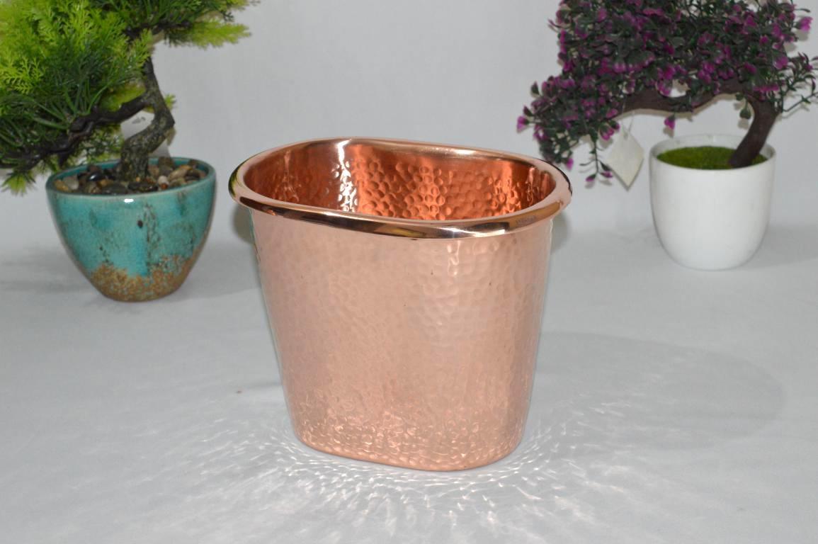 Hammered Pure Copper Bucket - Medium Size, Original Copper Color, Trendy Design | Perfect For Bars, Restaurants, And Home Use, Welcome Oem & Odm