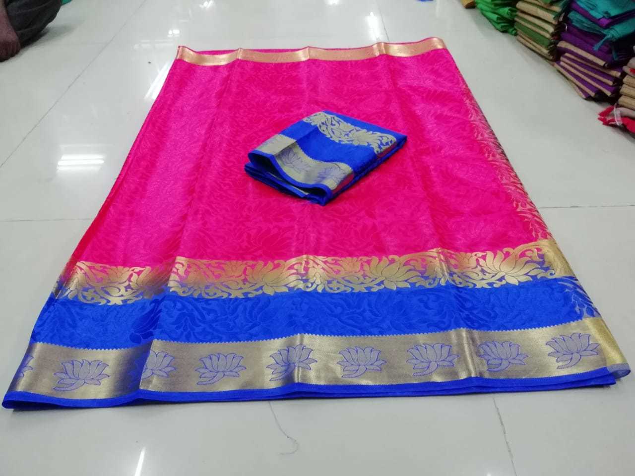 Multicolor Butta Kanjivaram Saree For Women's