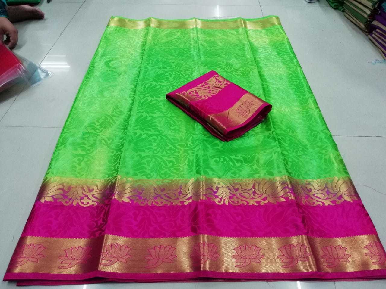 Multicolor Butta Kanjivaram Saree For Women's