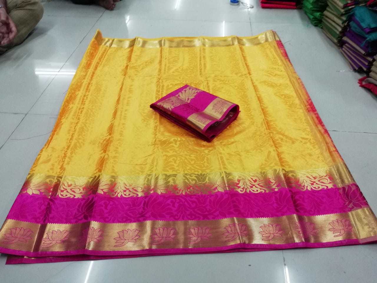 Multicolor Butta Kanjivaram Saree For Women's
