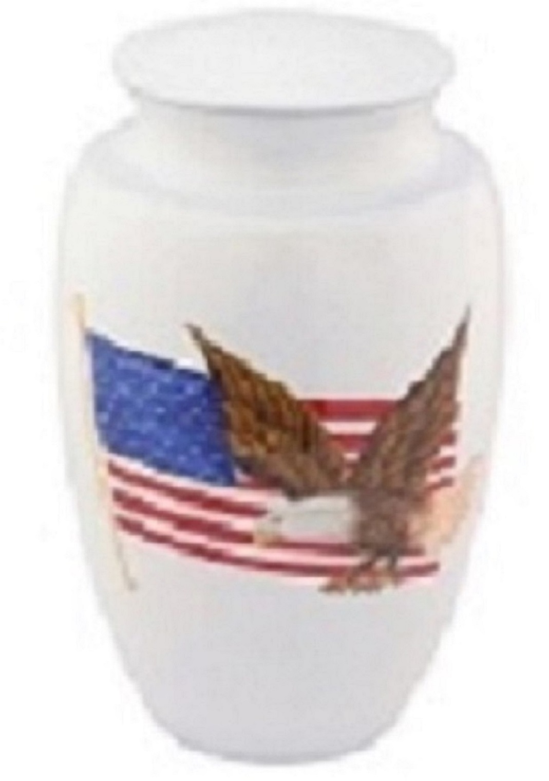 White Hand Painted Lighthouse Memorial Metal Cremation Urn