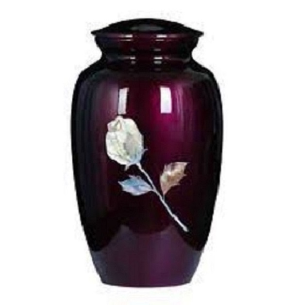 Gold Butterfly In Pink Metal Cremation Urn