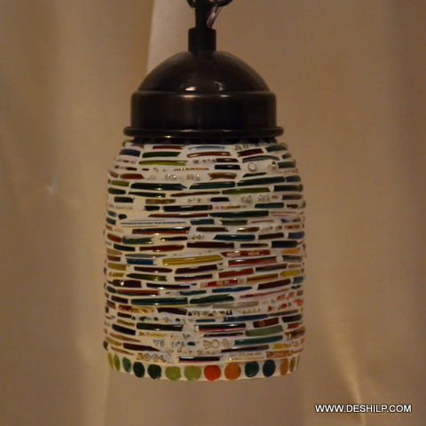 Multicolor Small Bangle Shape Mosaic Wall Hanging