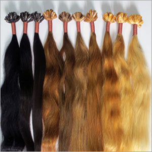 मल्टीकलर नेल टिप हेयर एक्सटेंशन