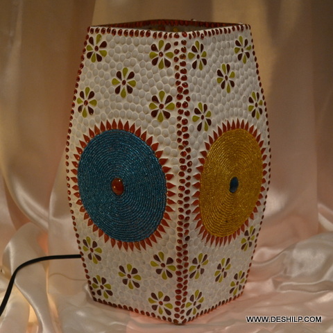 Multicolor Antique-style Mosaic Table Lamp For Night