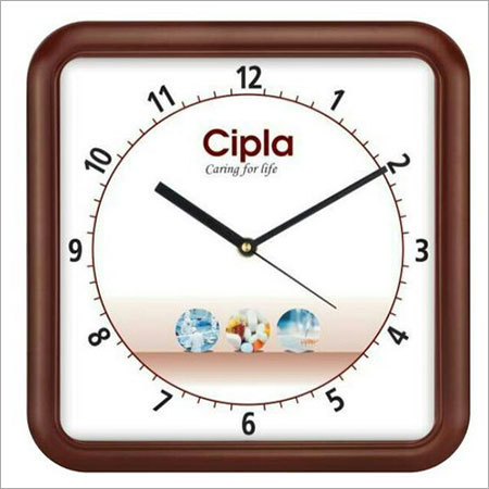 Analog Wall Clock - Square Dial, Orange and White Plastic Design | Unisex Quartz Timepiece