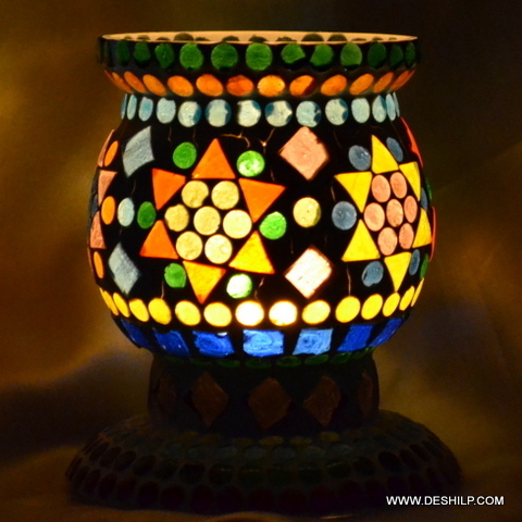 Multicolor Mosaic Table Lamp