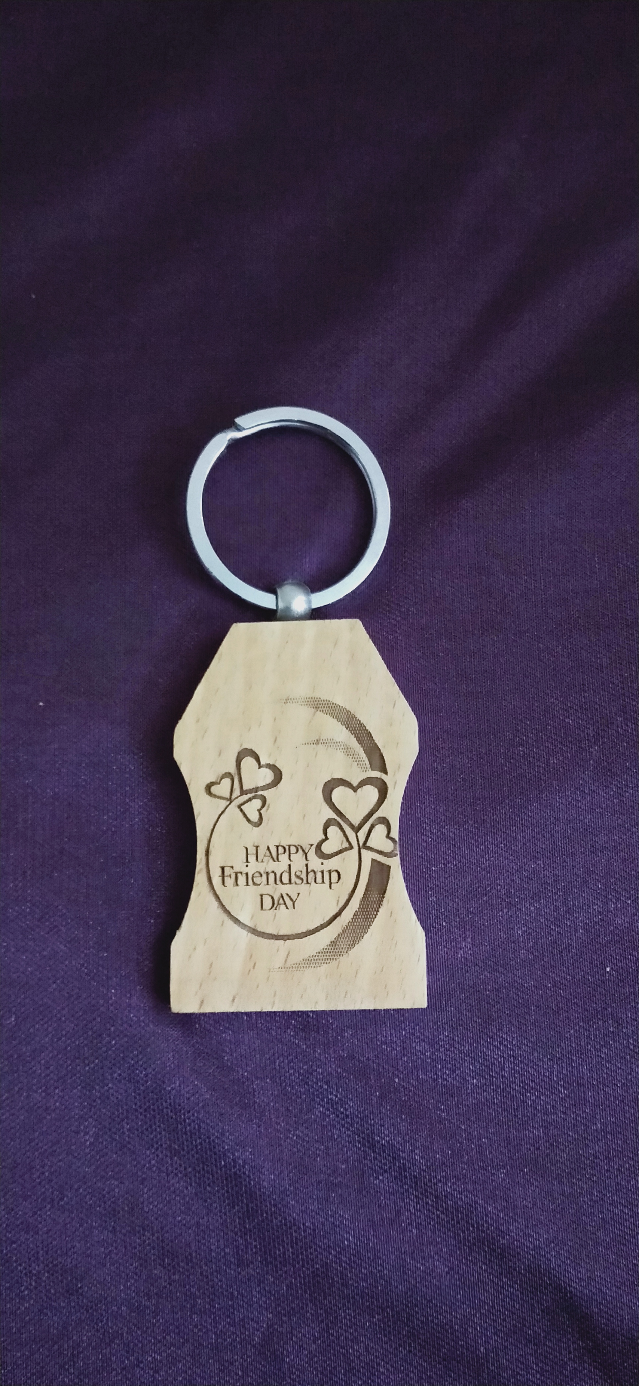 Key Chain - Wood & Metal, 2-4 Cm Size, Beige Color | Split Ring Fastener, Varied Shapes For Carrying Keys & Adding Personality