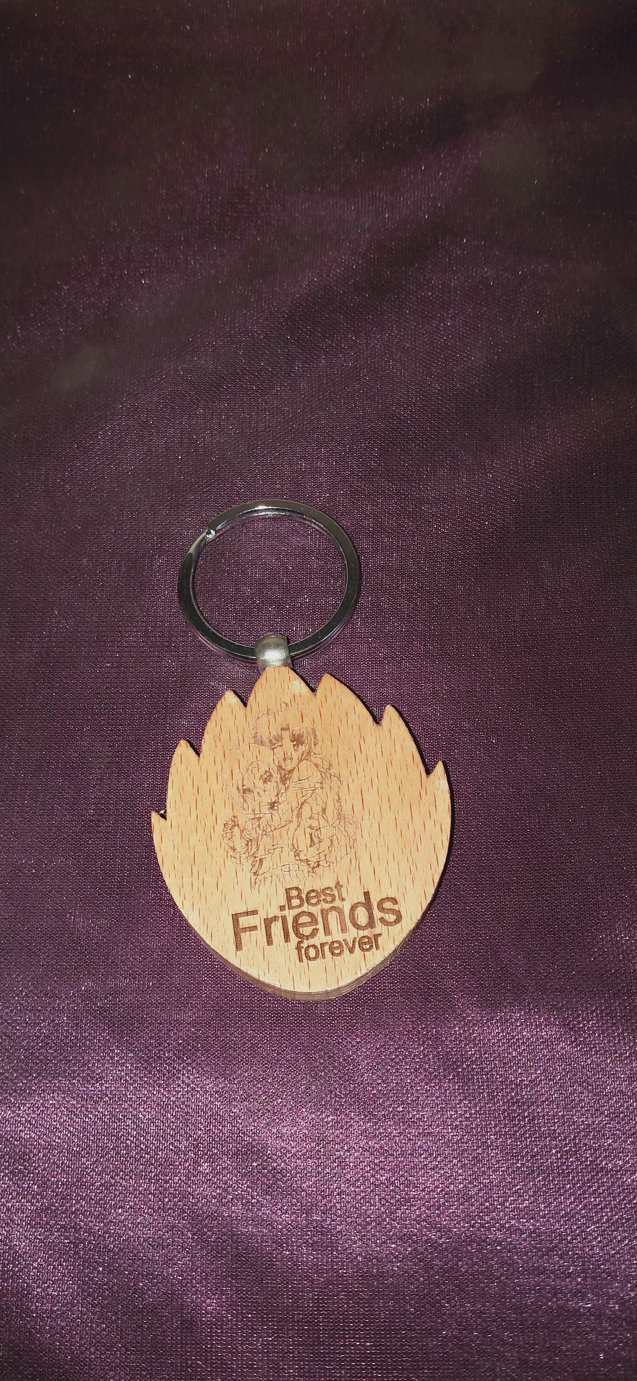 Key Chain - Wood & Metal, 2-4 Cm Size, Beige Color | Split Ring Fastener, Varied Shapes For Carrying Keys & Adding Personality