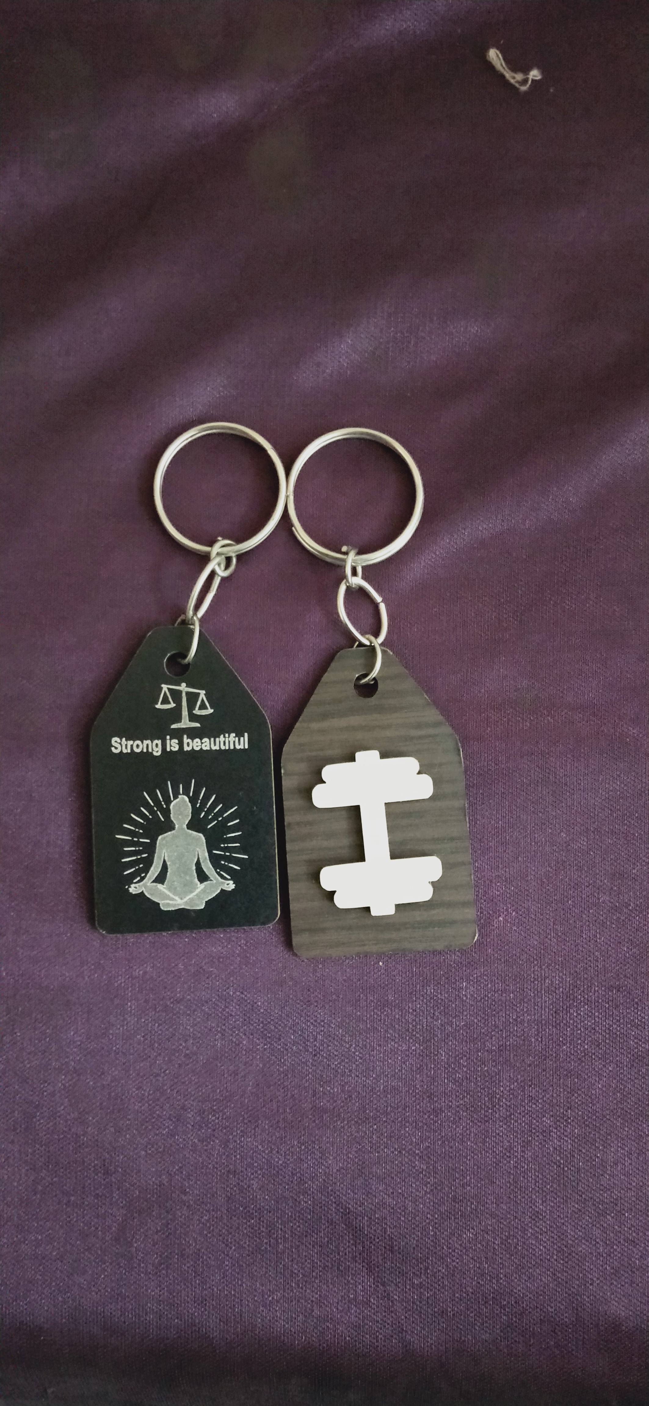 Key Chain - Wood & Metal, 2-4 Cm Size, Beige Color | Split Ring Fastener, Varied Shapes For Carrying Keys & Adding Personality