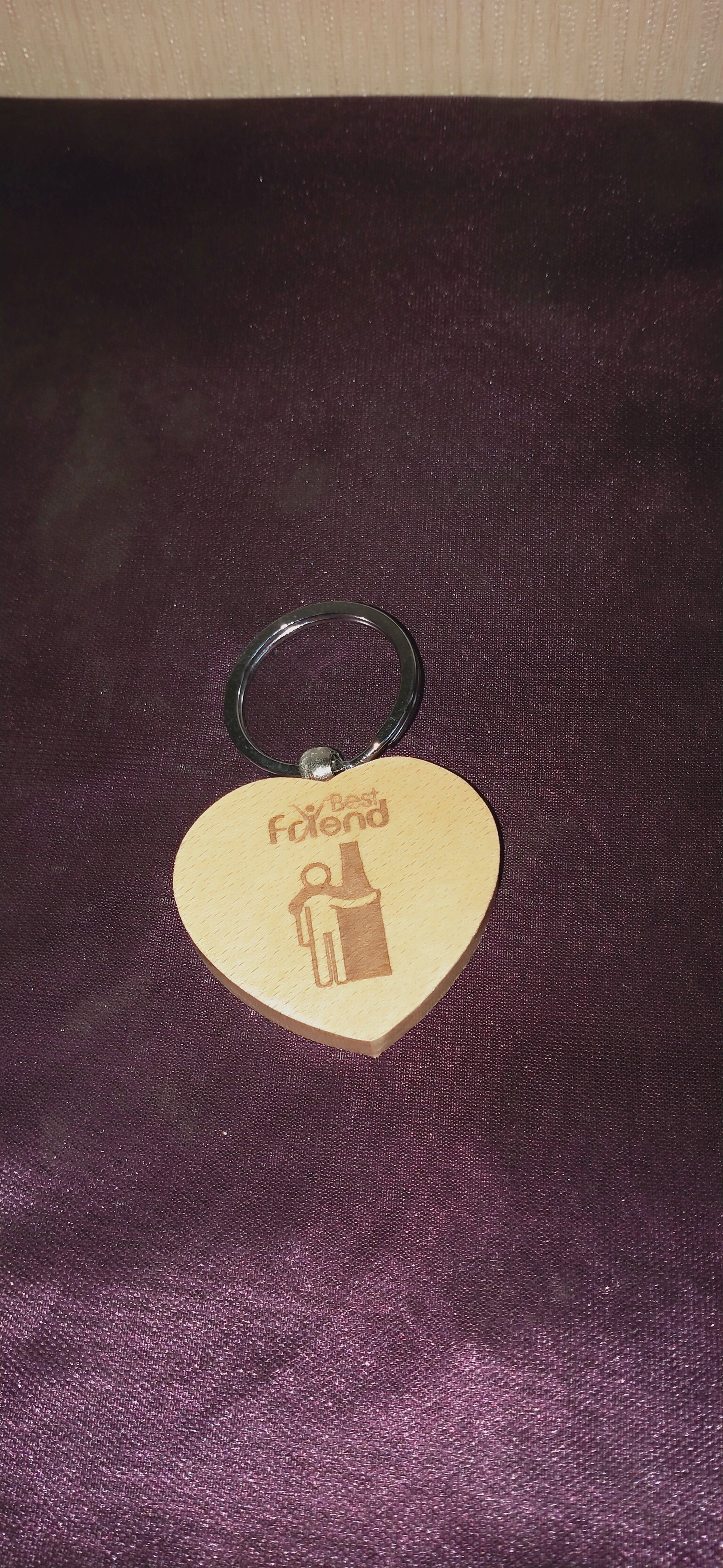 Key Chain - Wood & Metal, 2-4 Cm Size, Beige Color | Split Ring Fastener, Varied Shapes For Carrying Keys & Adding Personality