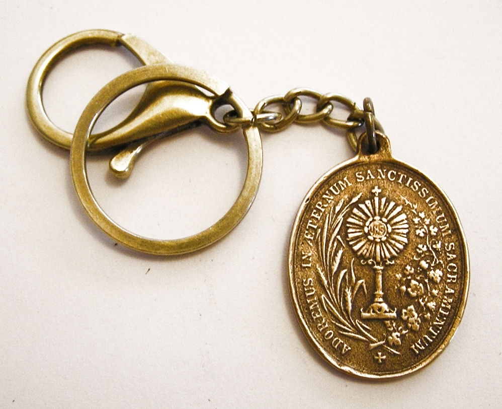 Golden Nautical Perpetual Calendar Brass Keychain