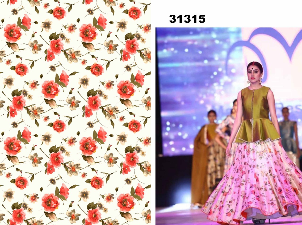 Georgette Printed Fabric - 44 Inch Width, Bright Colors, Quick Drying, Sun-resistant, Washable, Cool Texture | Flawless Flowing Design, Magnificent Patterns, Stylish Enhancement Of Beauty