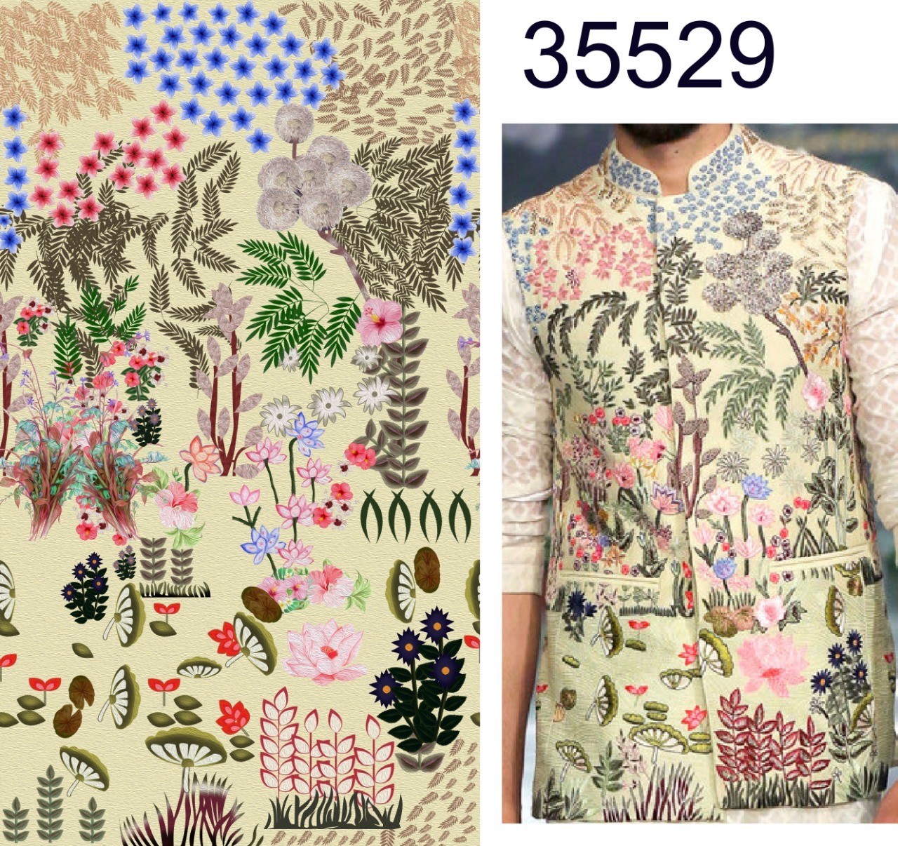 Georgette Printed Fabric - 44 Inch Width, Bright Colors, Quick Drying, Sun-resistant, Washable, Cool Texture | Flawless Flowing Design, Magnificent Patterns, Stylish Enhancement Of Beauty