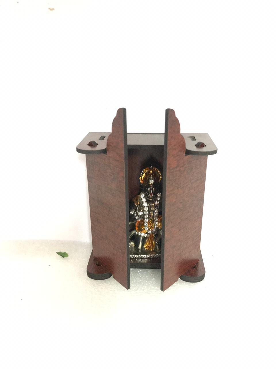 Wooden Temple - Wood, 4x4x6 Inches, Brown | Intricate Details, Durable, Portable Size, Elegant Design, Easy Assembly, Stained Finish