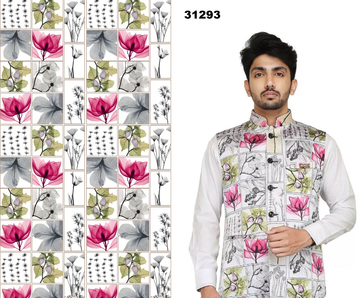 Chinnon Printed Fabric - 44 Inch Width, Sheer & Crinkled Material | Cool, Quick Dry, Stain Resistant, Washable, Bright Texture, Elegant Design