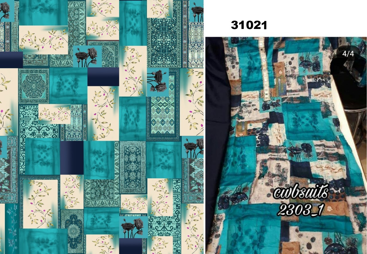 Chanderi Printed Fabric