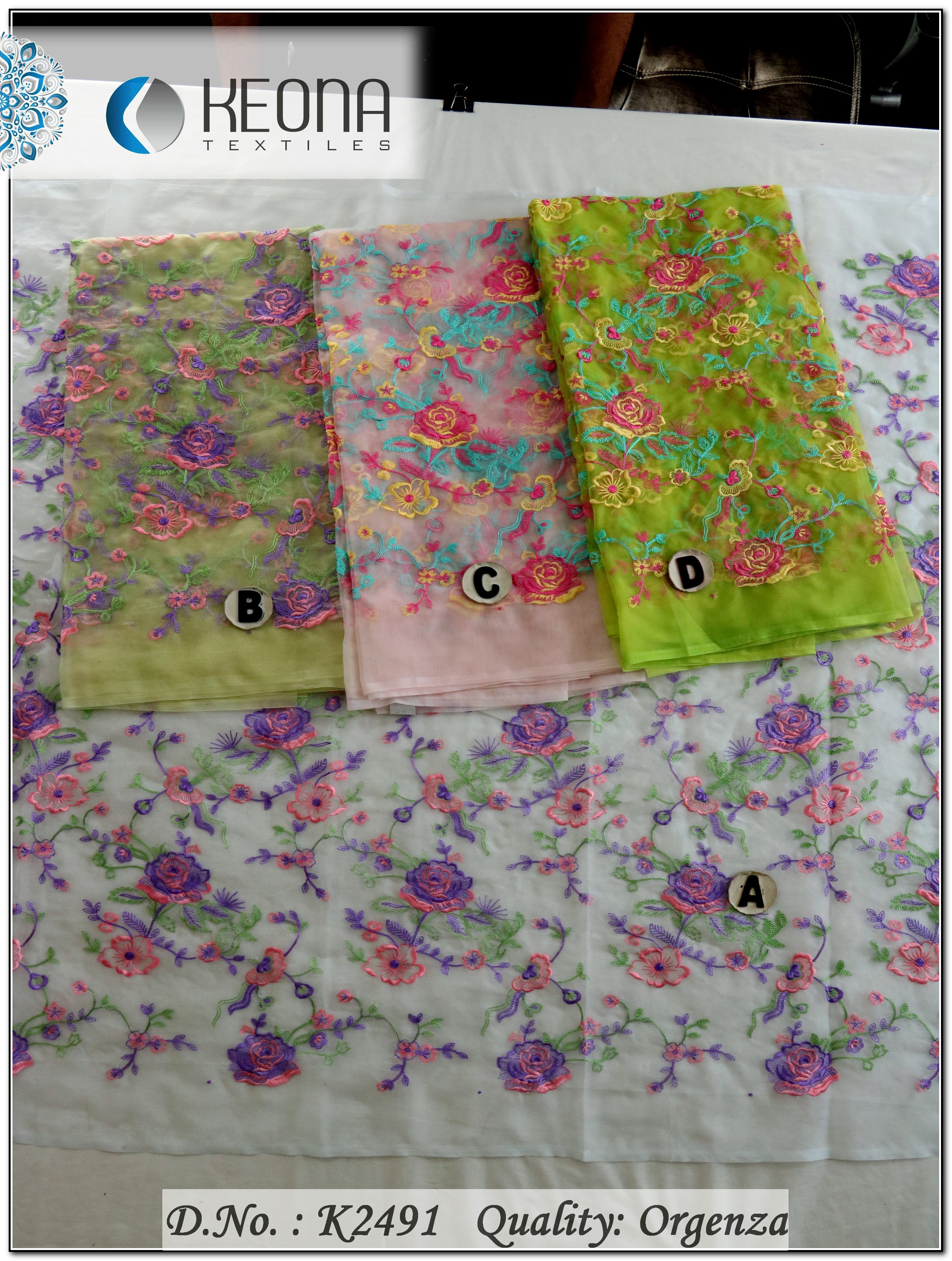 Thread Work Emroidery Fabric