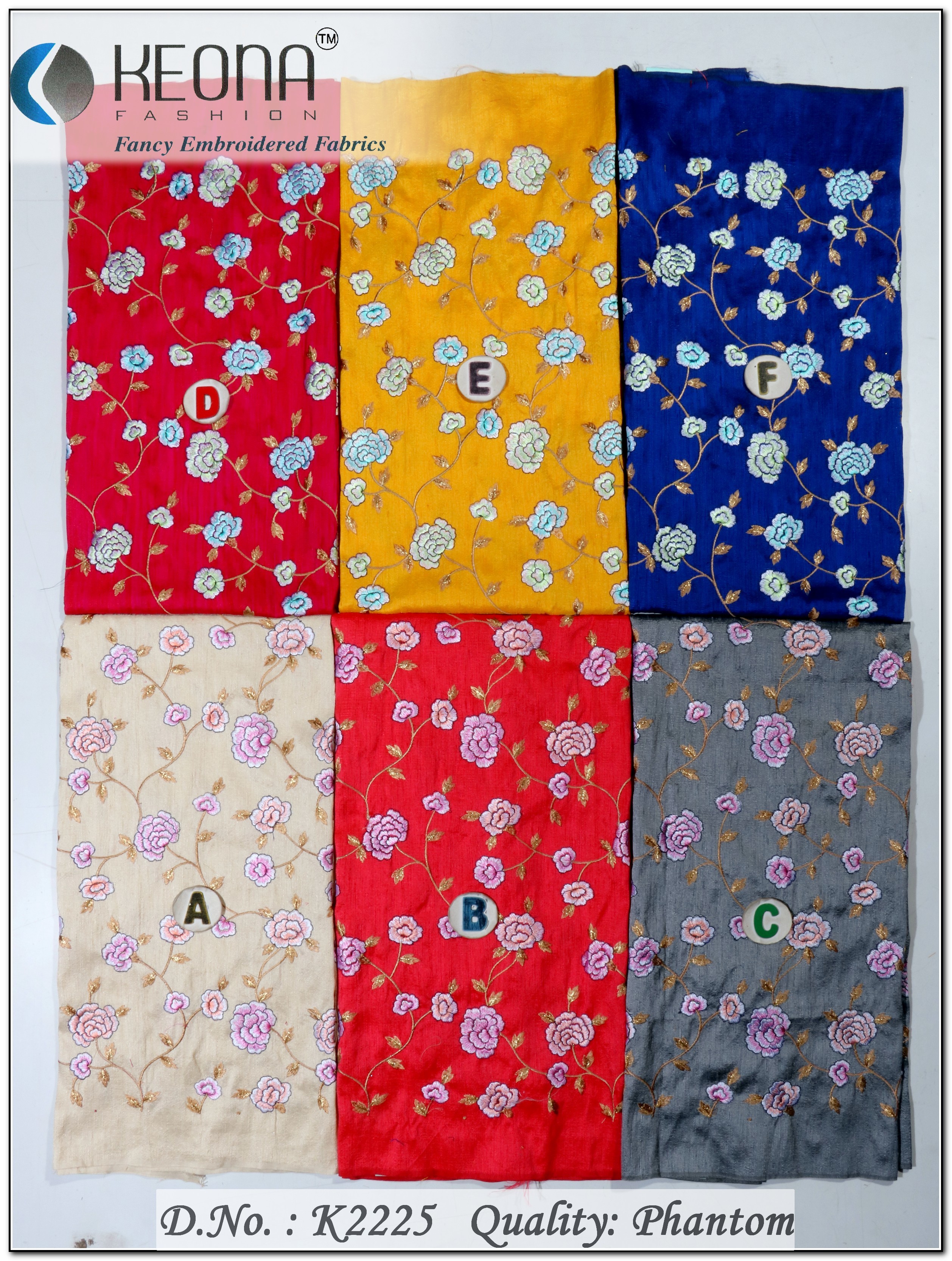 Thread Work Emroidery Fabric