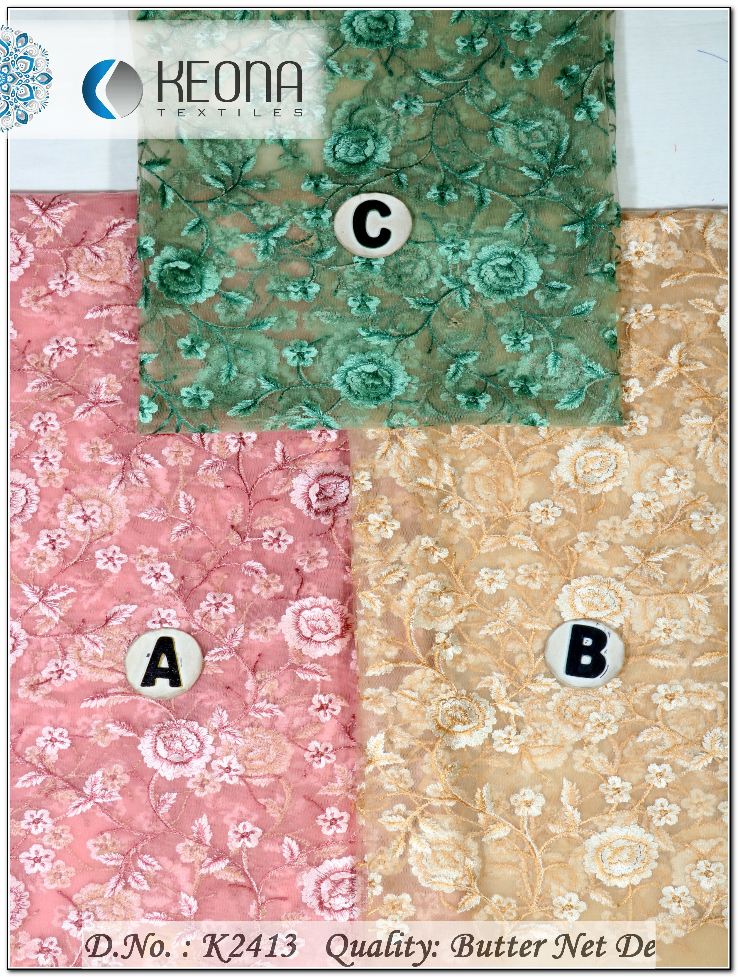 Net Embroidery Fabric