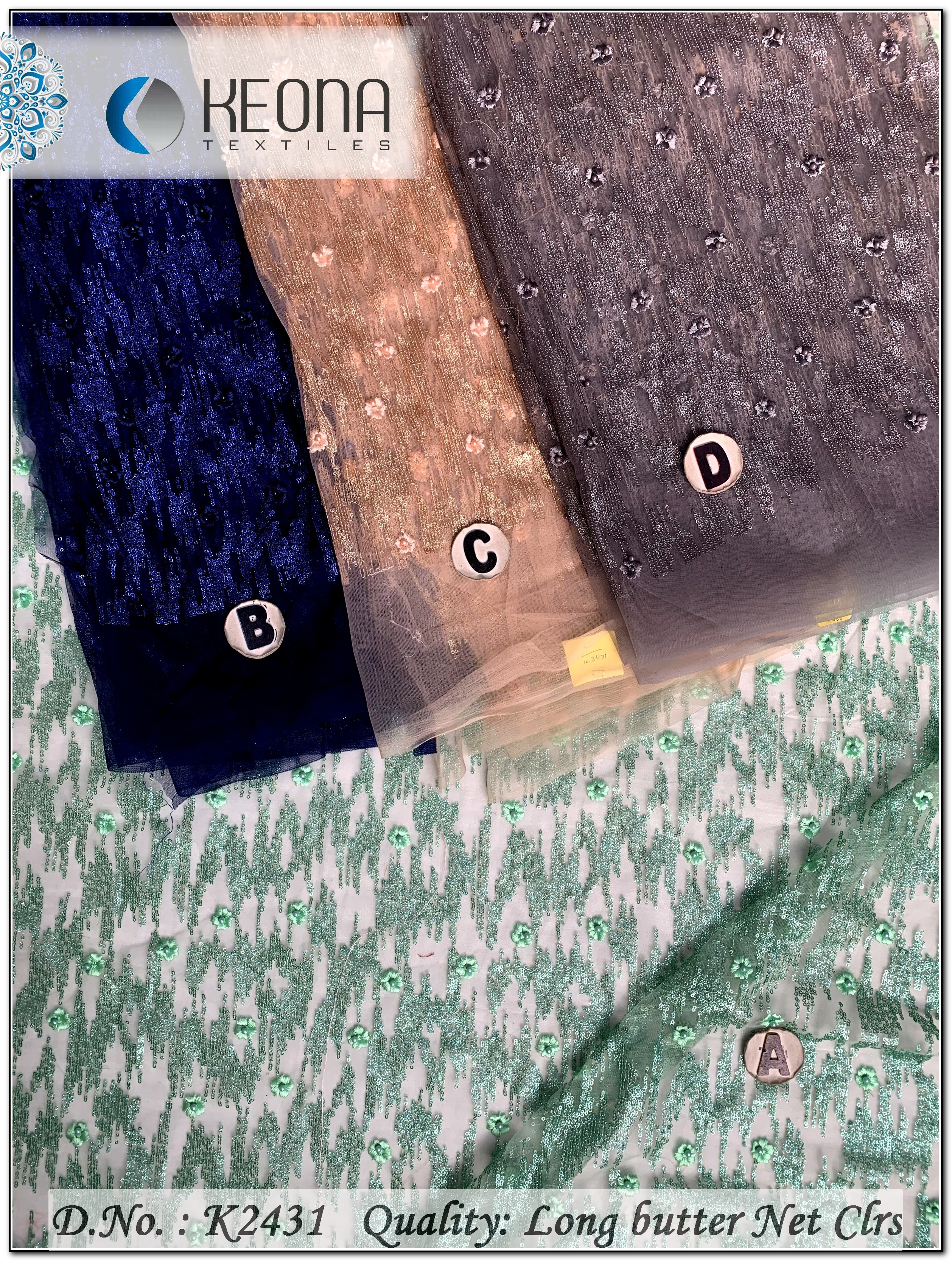 Net Embroidery Fabric