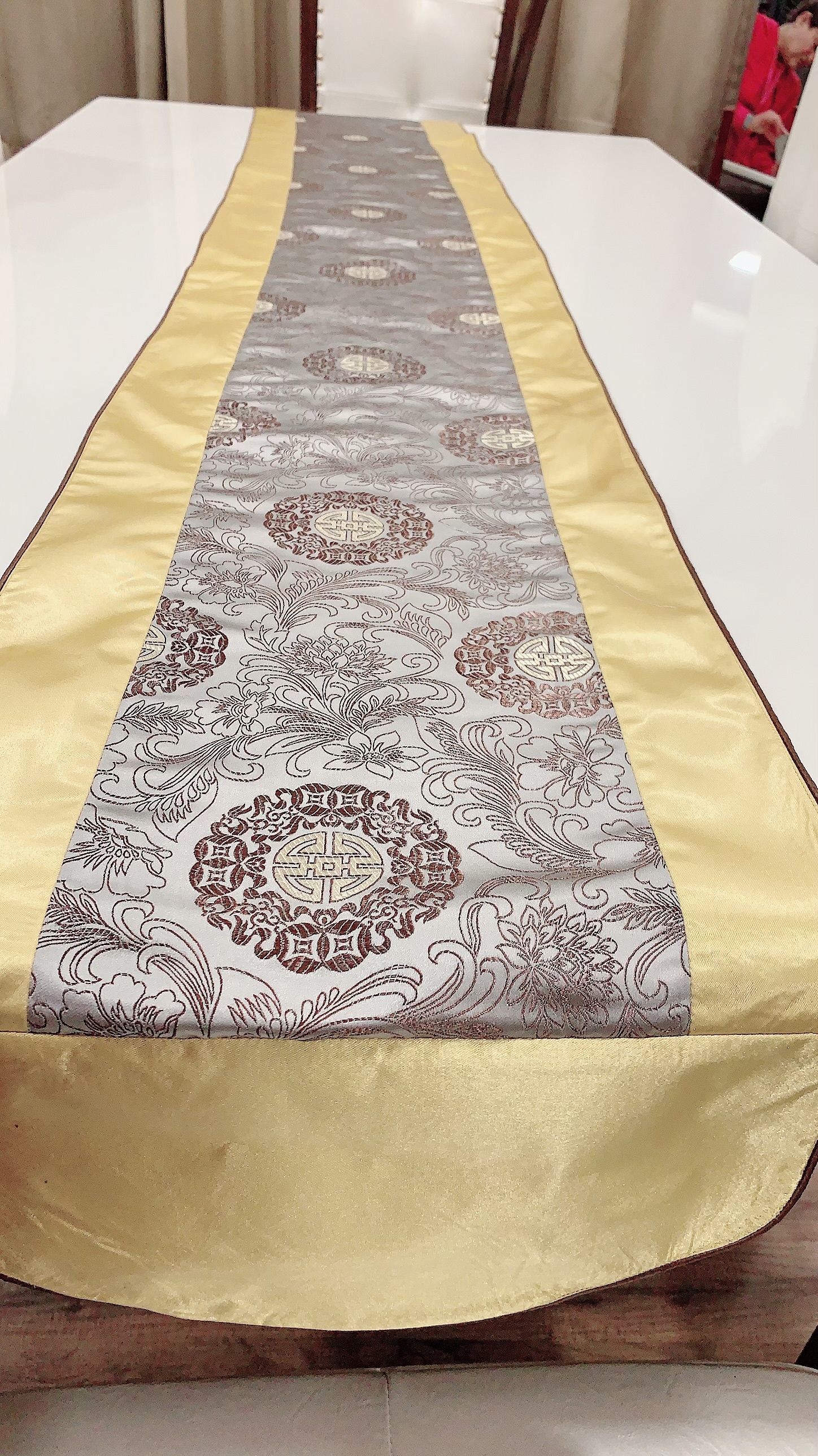 Yellow Silk Table Runner