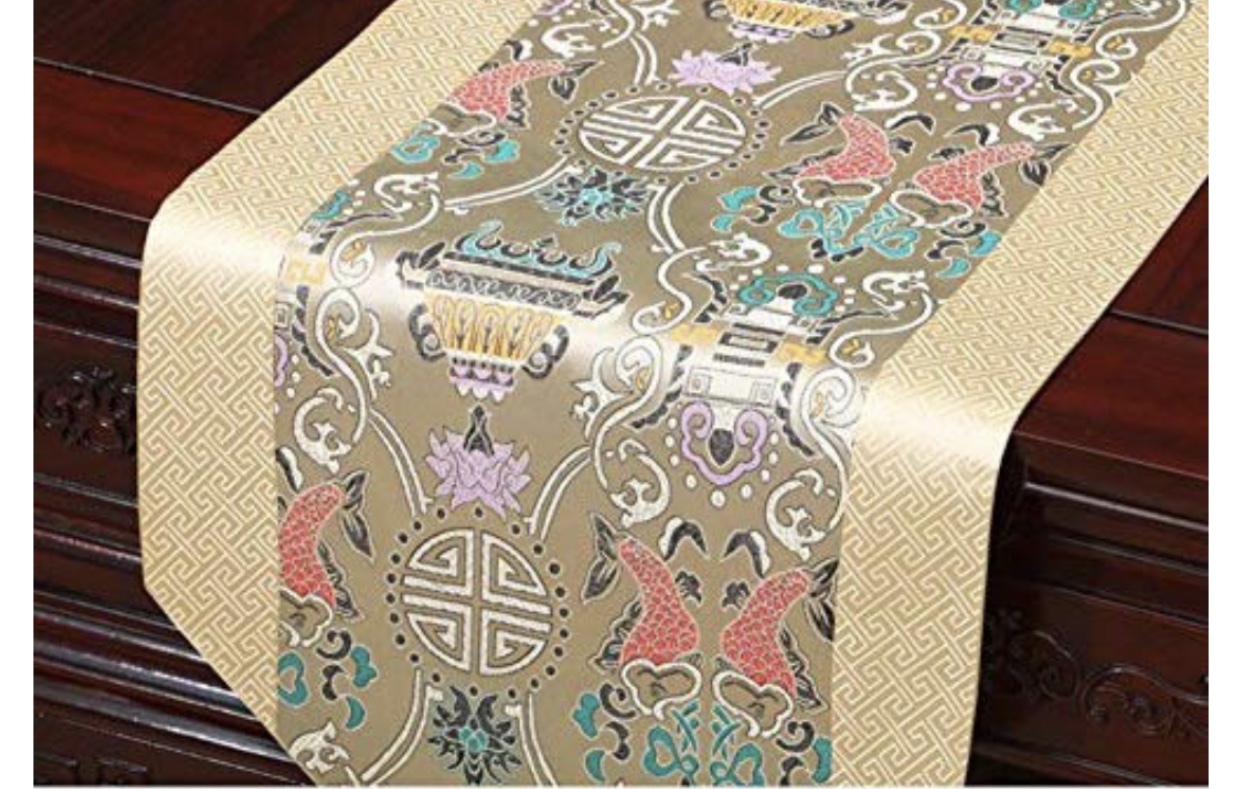 Yellow Silk Table Runner