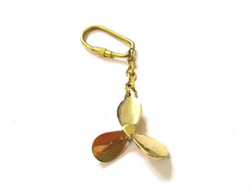 Antique Brown Brass Anchor Key Chain