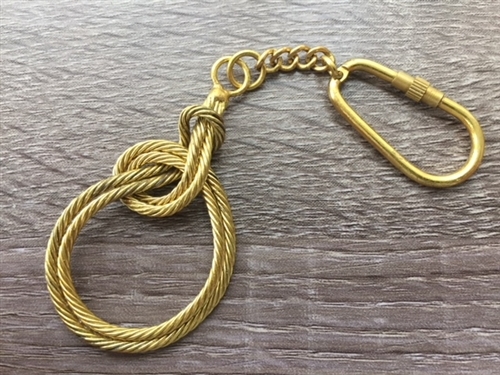 Antique Brown Brass Anchor Key Chain