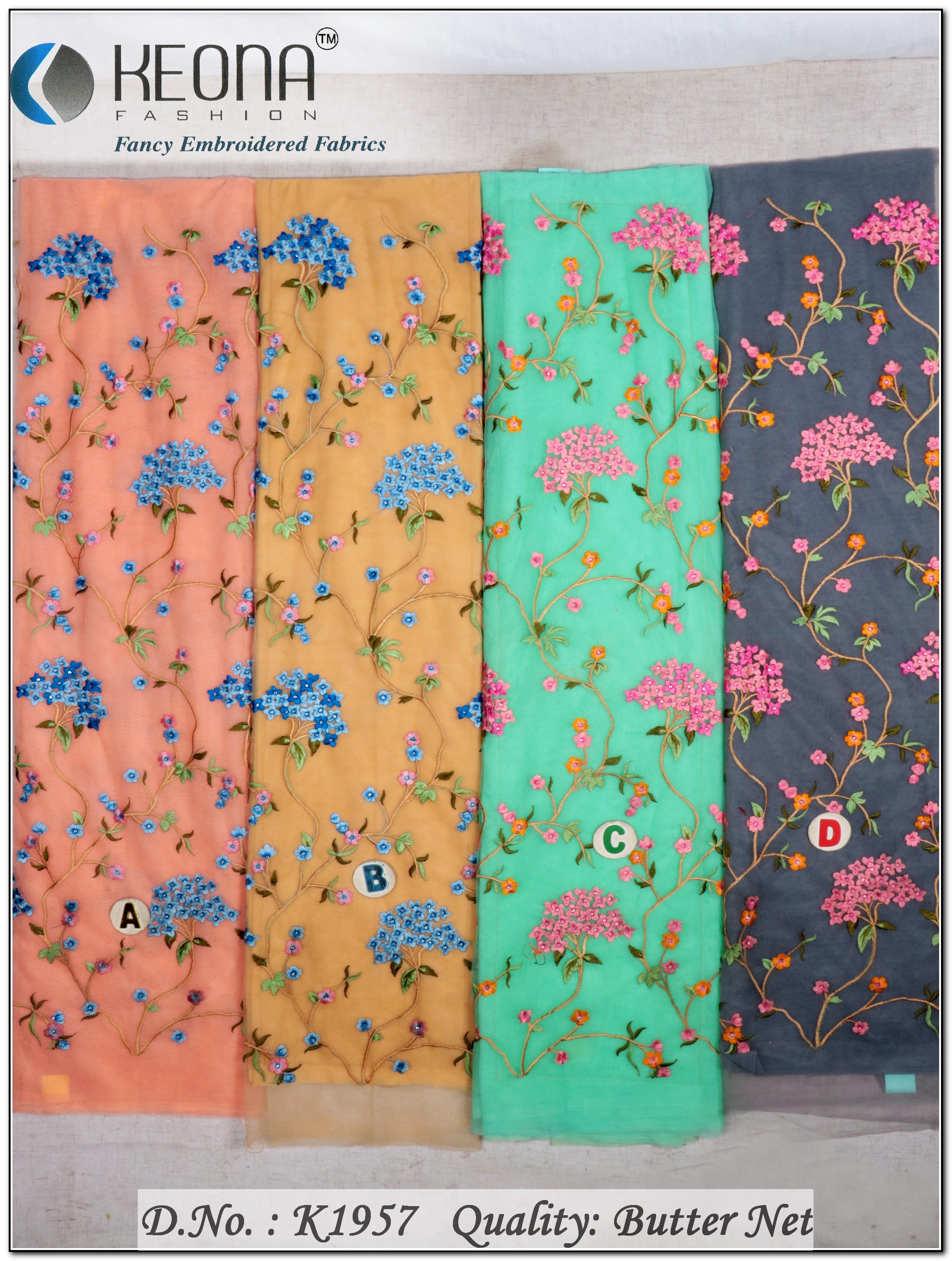 Multi Embroidery Fabric