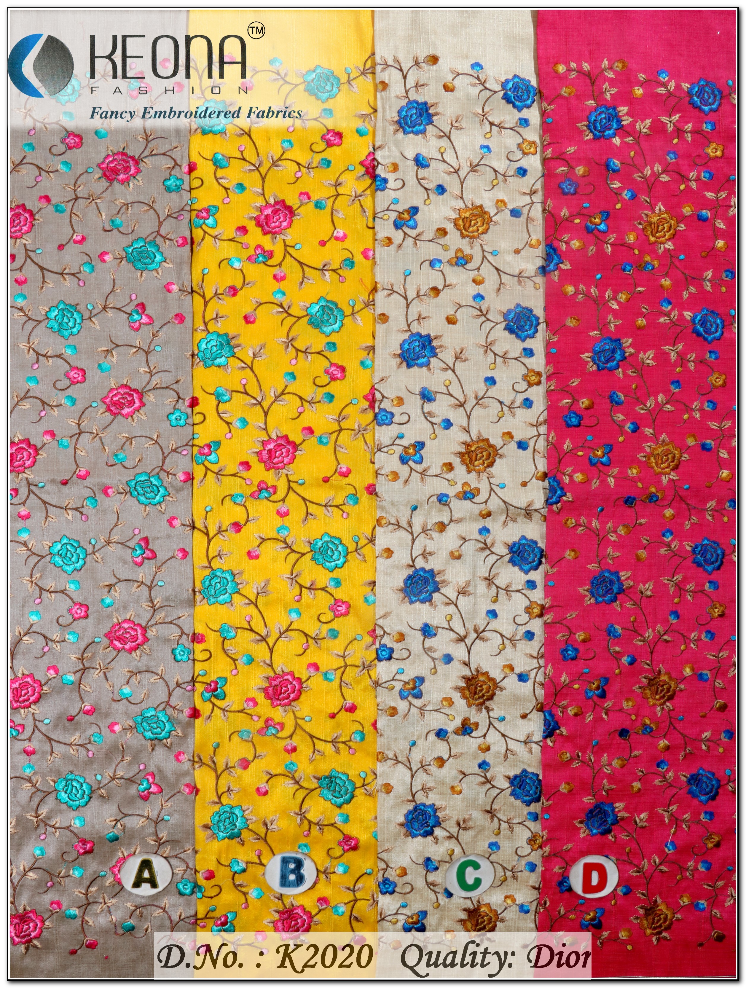 Multi Embroidery Fabric