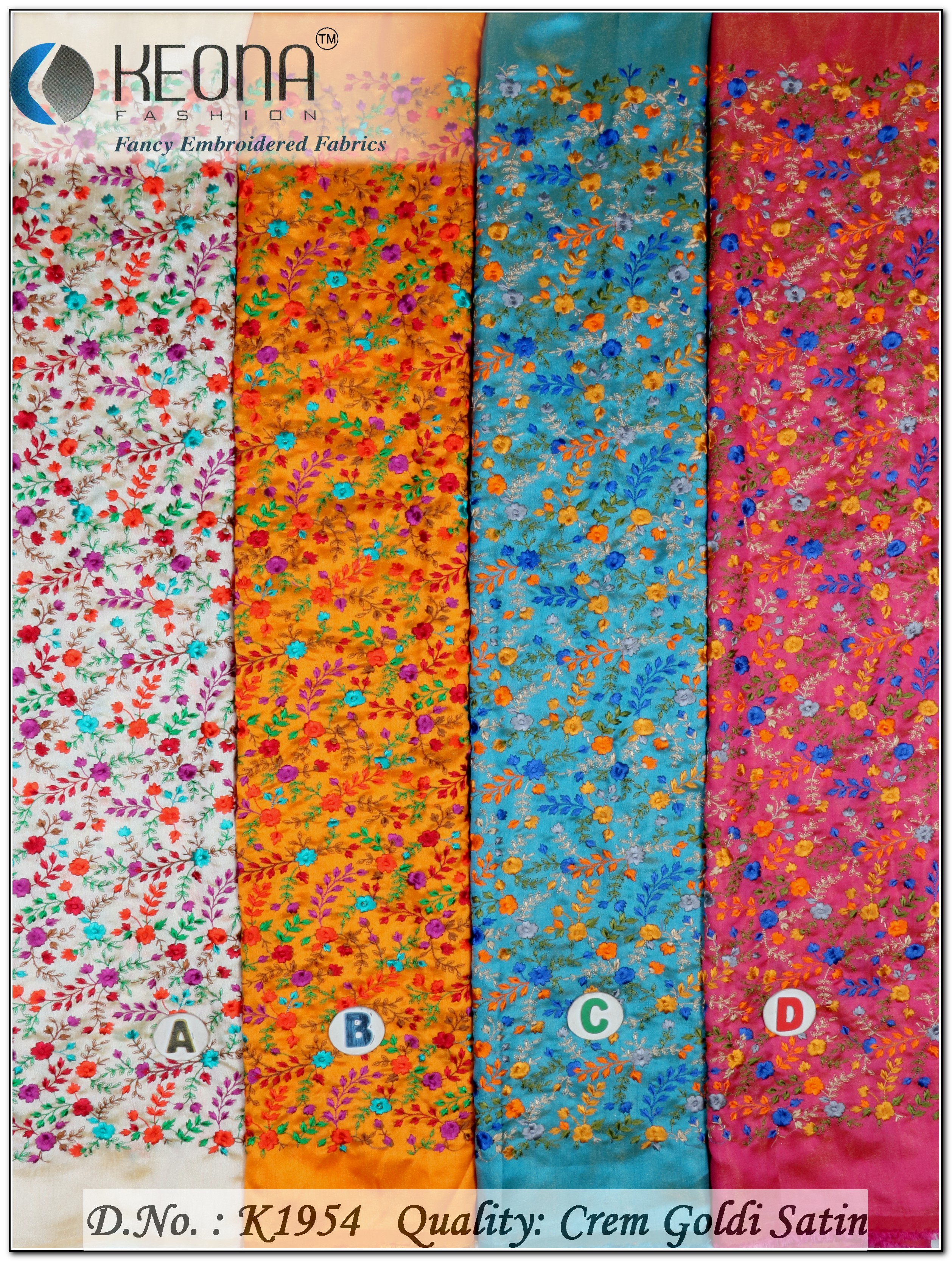 Multi Embroidery Fabric