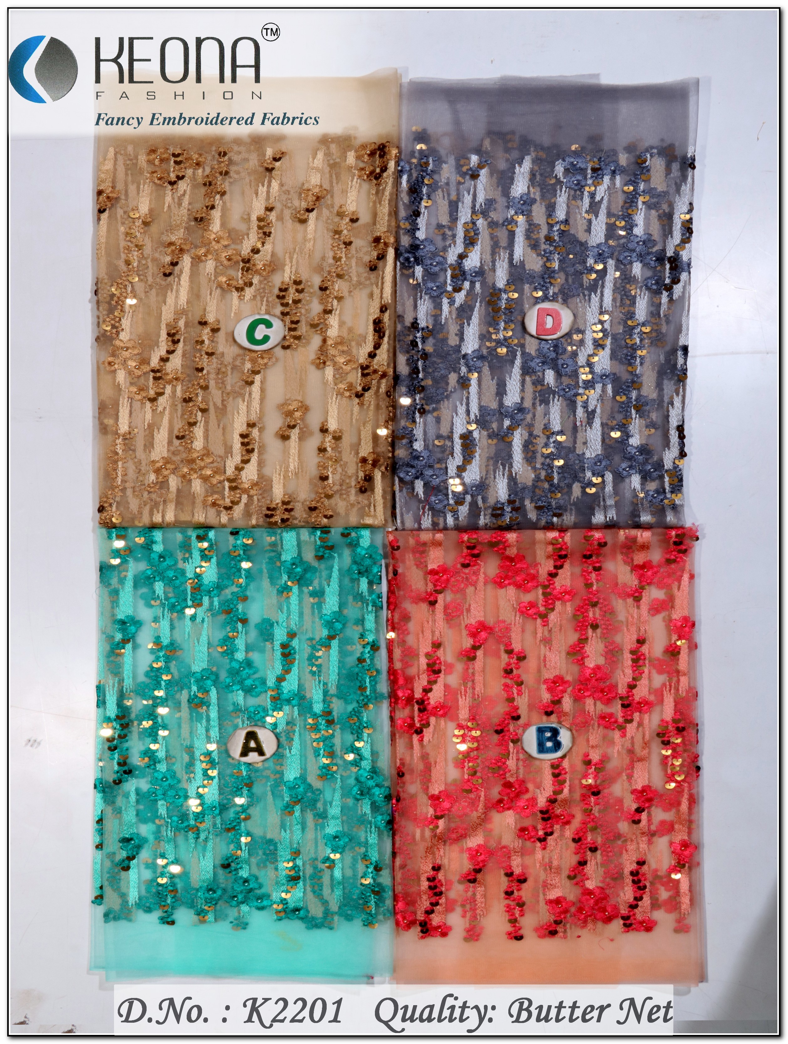 Sequins Embroidery Fabric