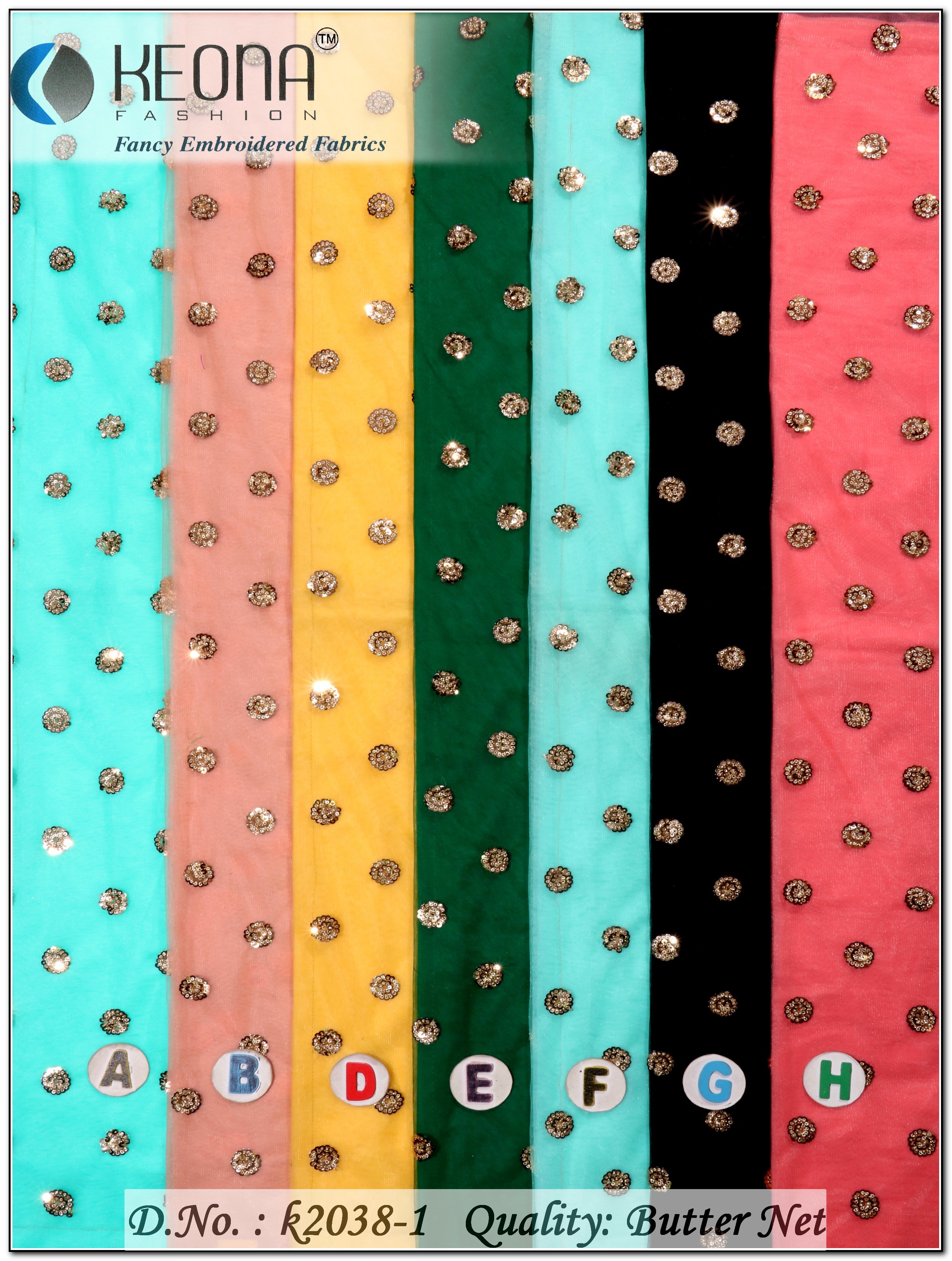 Sequins Embroidery Fabric