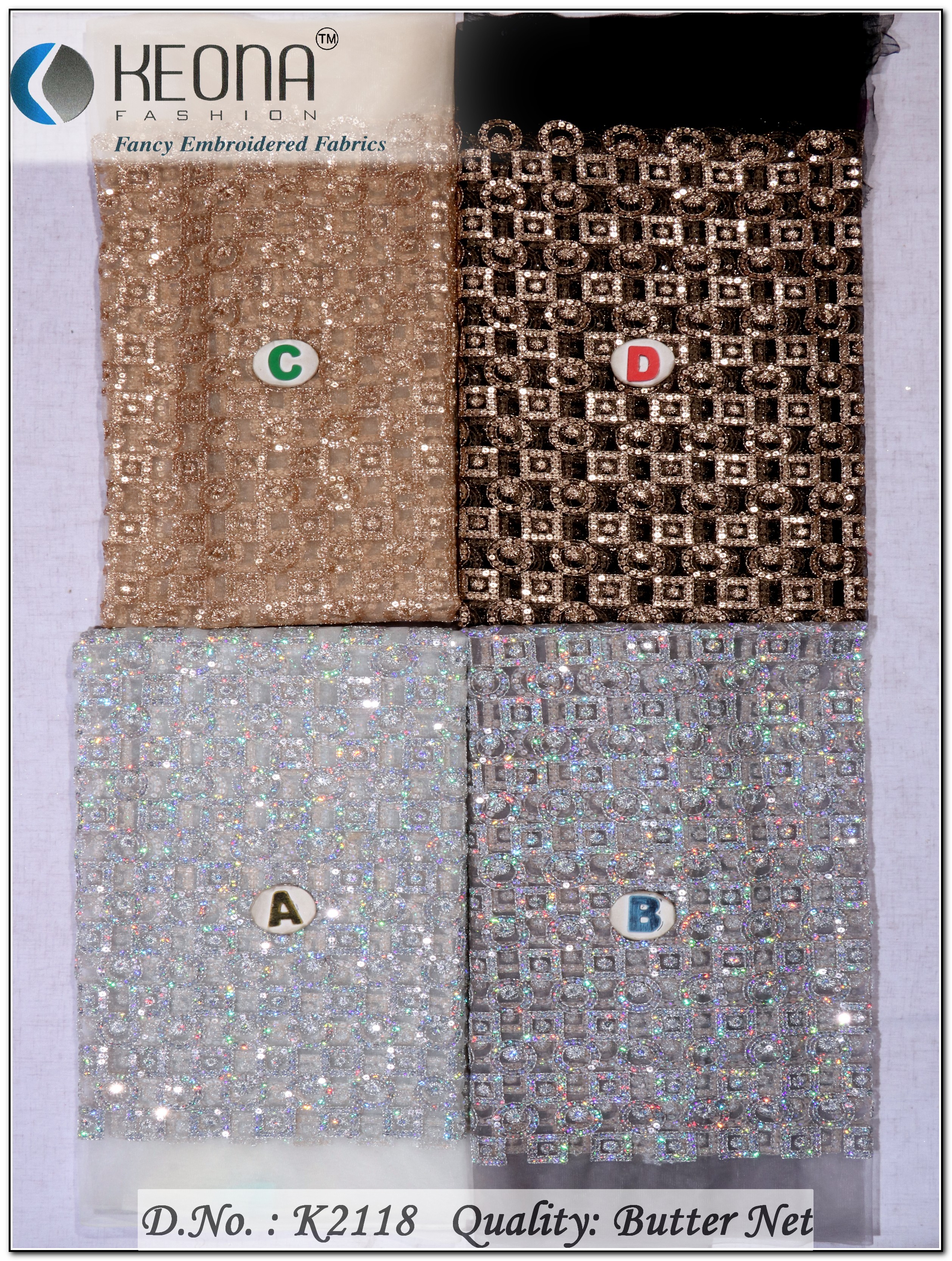 Sequins Embroidery Fabric