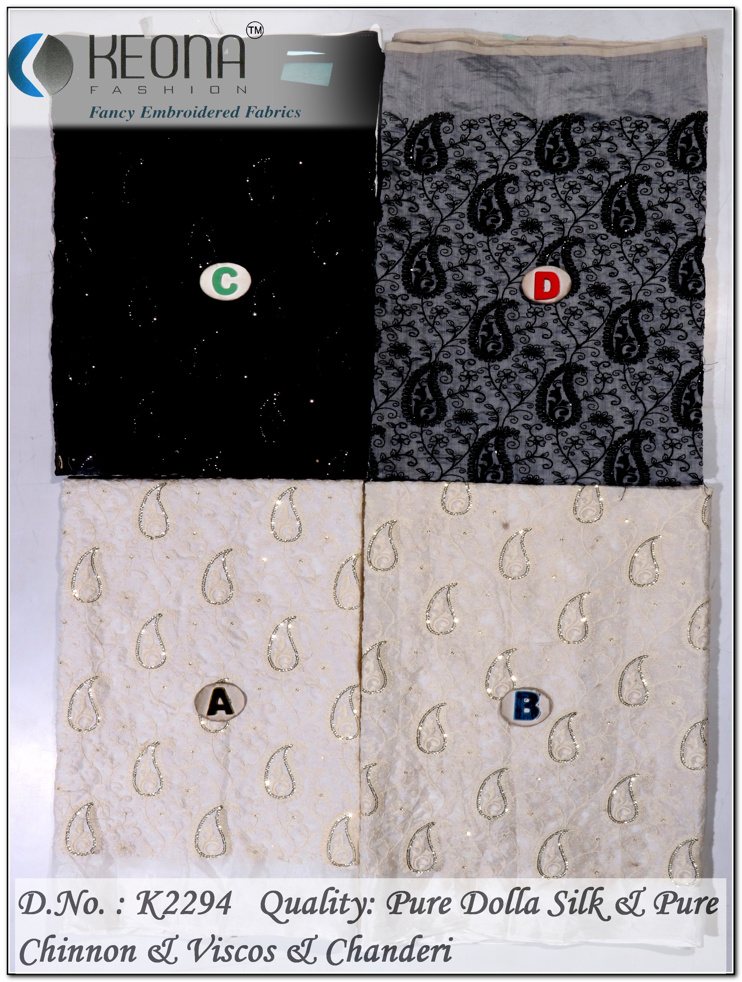 Sequins Embroidery Fabric