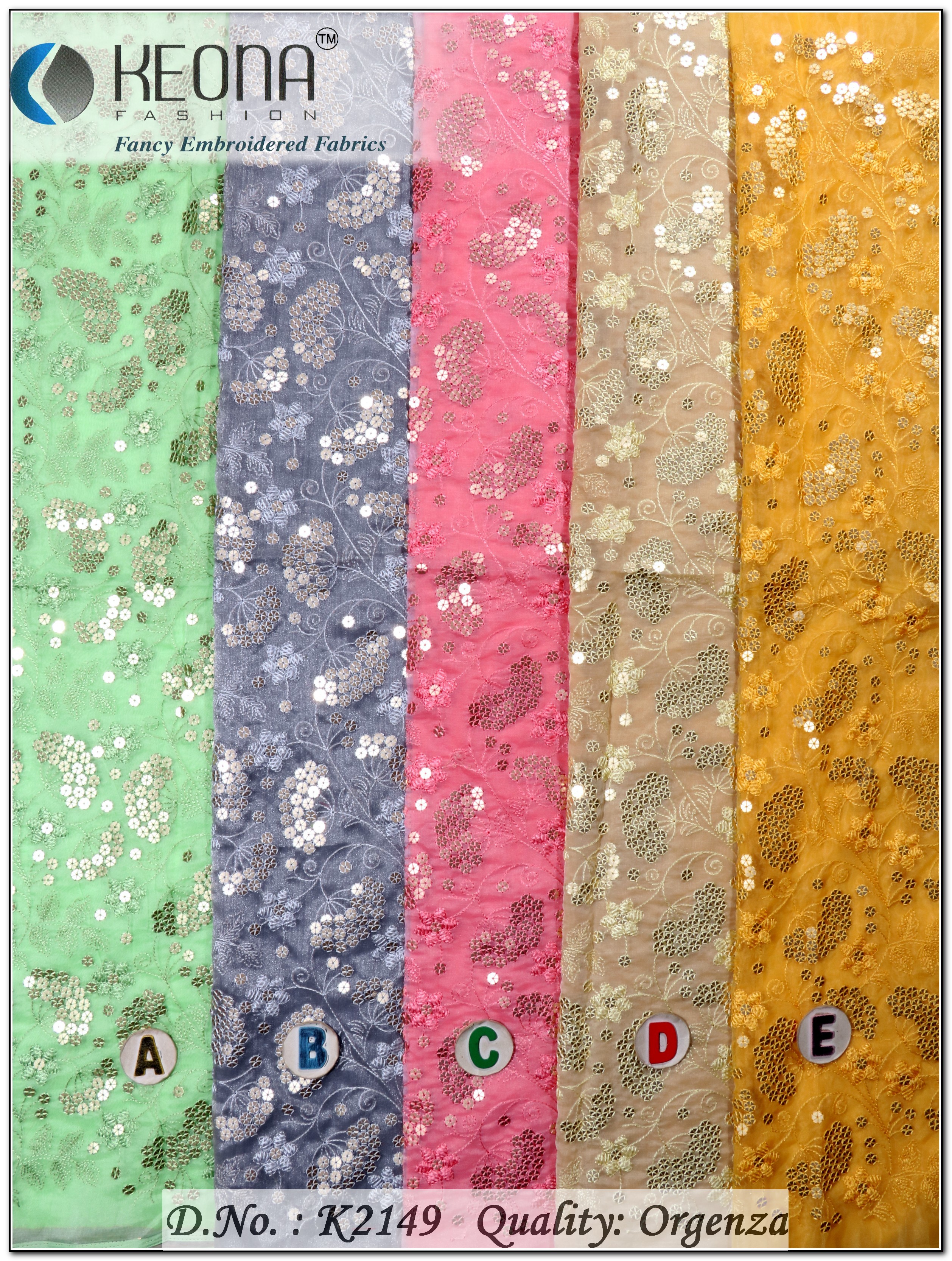 Sequins Embroidery Fabric