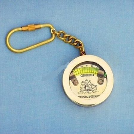 Brass & Copper Block Or Pulley Key Chain