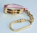 Brass & Copper Block Or Pulley Key Chain