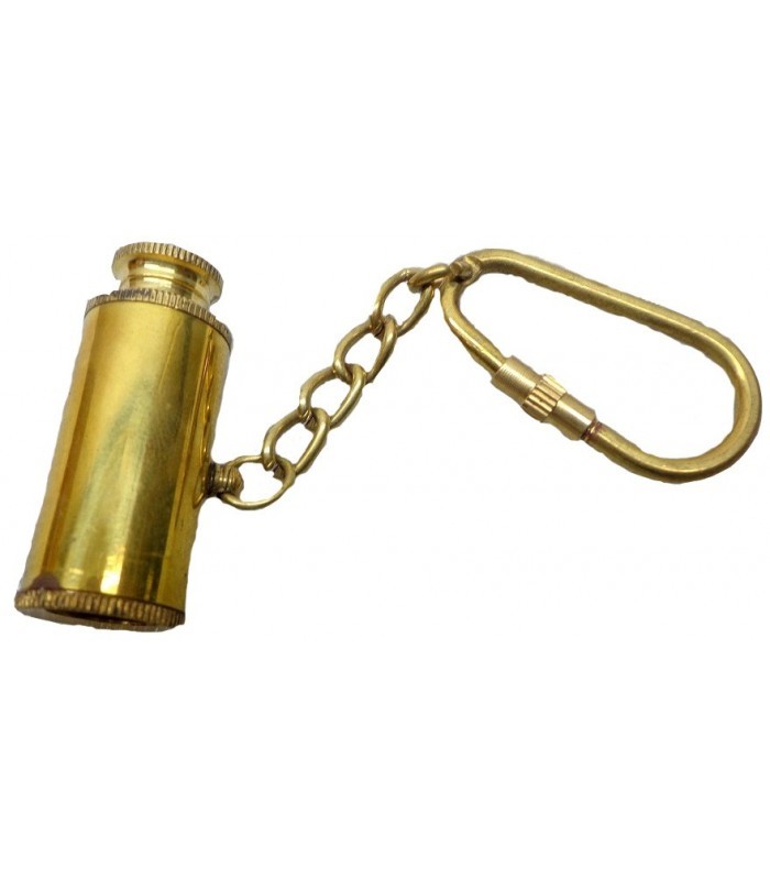 Brass & Copper Block Or Pulley Key Chain