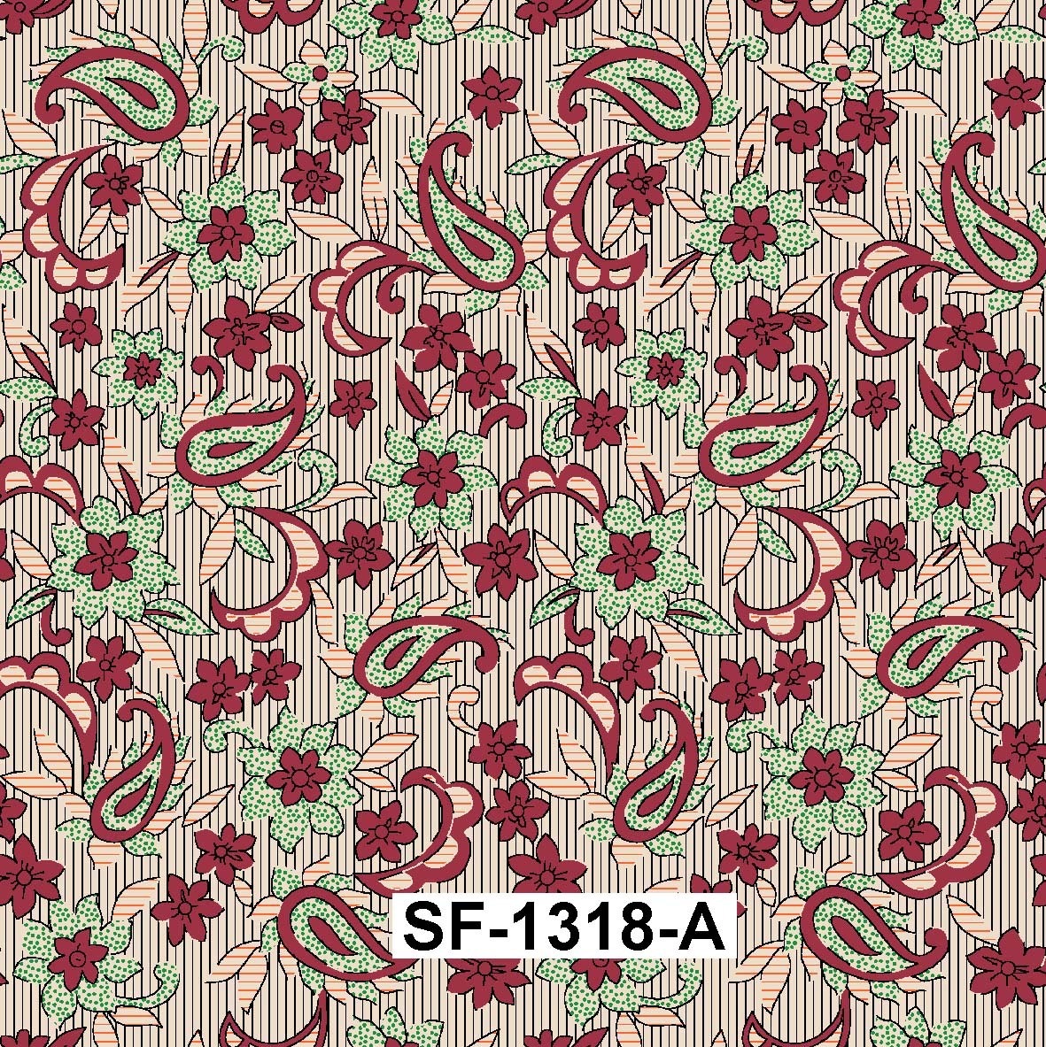Paisley Printed Fabric - Polyester, 44 Inch Width | Bright Printed Pattern, Cool, Flame Retardant, Heat-insulation, Quick Dry, Smooth, Washable