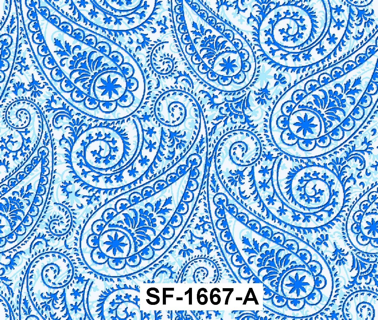 Paisley Printed Fabric - Polyester, 44 Inch Width | Bright Printed Pattern, Cool, Flame Retardant, Heat-insulation, Quick Dry, Smooth, Washable