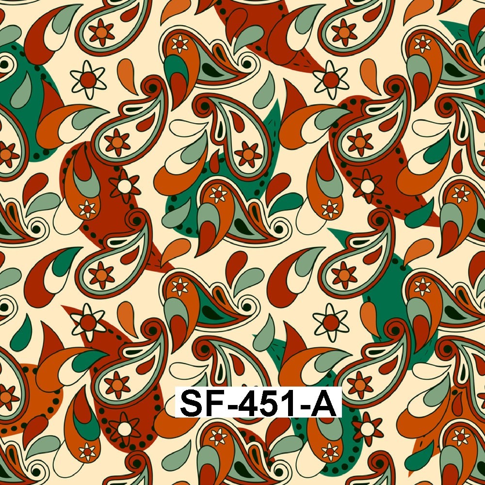 Paisley Printed Fabric - Polyester, 44 Inch Width | Bright Printed Pattern, Cool, Flame Retardant, Heat-insulation, Quick Dry, Smooth, Washable