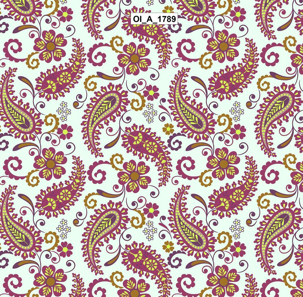 Paisley Printed Fabric - Polyester, 44 Inch Width | Bright Printed Pattern, Cool, Flame Retardant, Heat-insulation, Quick Dry, Smooth, Washable